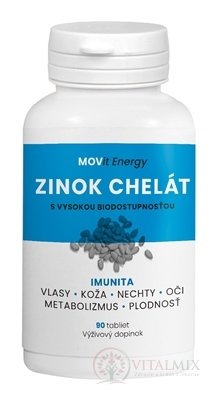 MOVit Zinek Chelát 15 mg tbl 1x90 ks