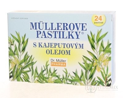 MÜLLEROVY PASTILKY S kajeputový OLEJEM (potíže v hrdle) 1x24 ks