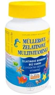 Müllerová Želatinové MULTIVITAMÍNKY žvýkací bonbóny s příchutěmi 1x60 ks