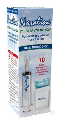 Nasaline Systém na výplach nosu stříkačka + odměrka + 10 sáčků soli + cestovní pouzdro 1x1 set