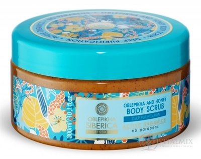 NATURA siberica OBLEPIKHA AND HONEY Body scrub tělový peeling Rakytníkový - medový 1x300 ml