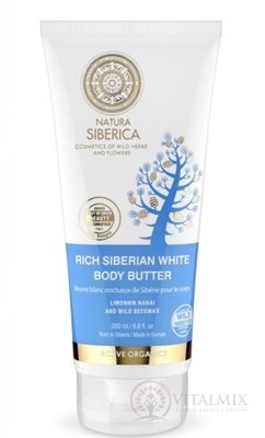 NATURA siberica RICH SIBERIAN WHITE Body Butter tělové máslo proti celulitidě, sibiřské bílé 1x200 ml