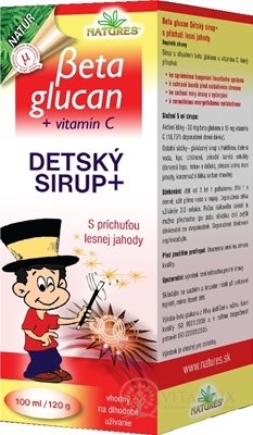 NATURES BETA GLUCAN DĚTSKÝ SIRUP + s příchutí lesní jahody 1x100 ml