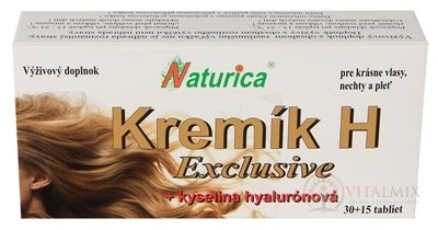 Naturica KŘEMÍK H Exclusive + Kyselina hyaluronová tbl 30 + 15 (45 ks)