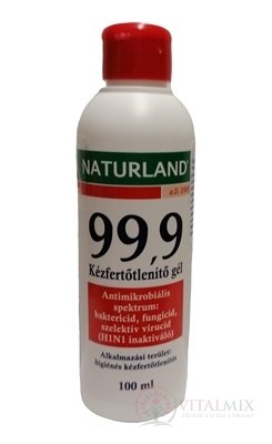 Naturland 99,9 Dezinfekční gel na ruce 1x100 ml