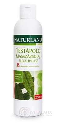 Naturland ošetřující MASÁŽNÍ OLEJ eukalyptový 1x200 ml