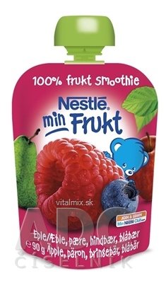 Nestlé min Fruko Malina Jablko Hruška kapsička, ovocná přesnídávka (od ukonč. 6. měsíce) 1x90 g