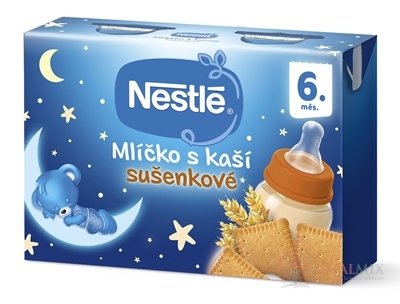 Nestlé Mlíčko s kaší Sušenkové od ukonč. 6. měsíce, 2x200 ml (400 ml)