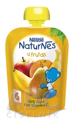 Nestlé Nature 4 Ovoce kapsička, ovocná přesnídávka, (od ukonč. 6 měsíce) 1x90 g