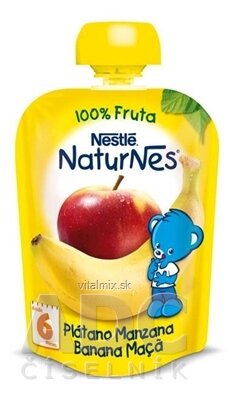 Nestlé NATURAL Banán, Jablko kapsička, ovocná přesnídávka, (od ukonč. 6 měsíce) 1x90 g