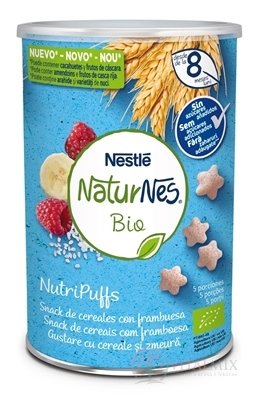 Nestlé Nature BIO Křupky Malinové rýžovo-pšeničné (od ukonč. 8. měsíce) 1x35 g
