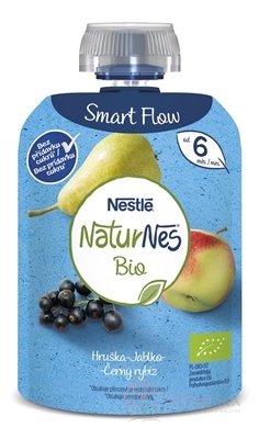 Nestlé Nature BIO Hruška Jablko Černý rybíz kapsička, ovocná přesnídávka (od ukonč. 6. měsíce) 1x90 g