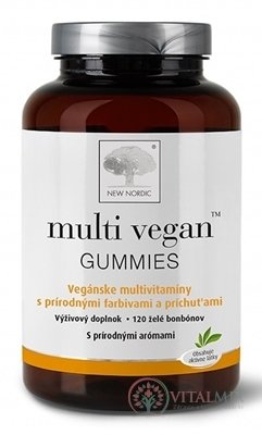 NEW NORDIC multi vegan Gummi multivitaminové želé bonbóny 1x120 ks