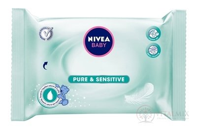 NIVEA BABY Čisticí ubrousky PURE &amp; SENSITIVE 1x63 ks