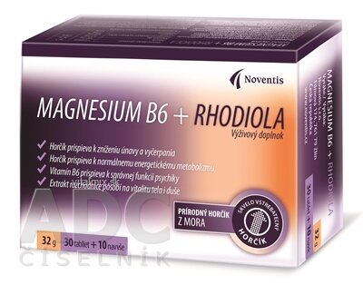 Noventis Magnesium B6 + Rhodiola tbl flm 30 + 10 ks (40 ks)