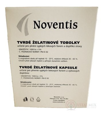 Noventis želatinové tobolky velikost 0 Fagron bílá 1x1000 ks