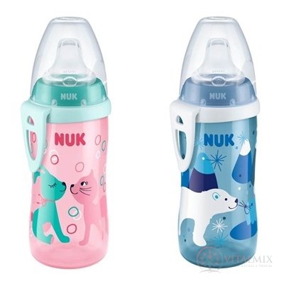 NUK FC LÁHEV PP ACTIVE CUP 300 ml, (pro děti od 12. měsíce), silikonový náustek, (10255078) 1x1 ks