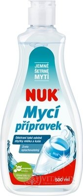 NUK Mycí prostředek na láhve a dudlíky speciálně na čištění a mytí výrobků pro děti (inov.2021) 1x500 ml