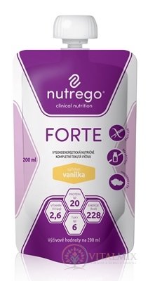 Nutrego FORTE s příchutí vanilka 12x200 ml