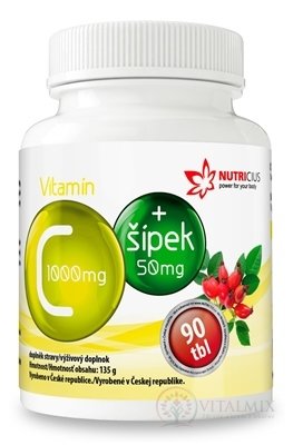 NUTRICIUS Vitamin C 1000 mg + šipka 50 mg tbl 1x90 ks