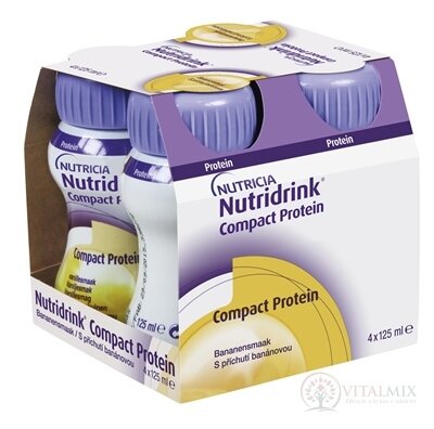 Nutridrink Compact Protein s banánovou příchutí 4x125 ml (500 ml)