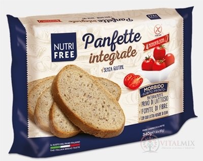 NutriFree Panfette integrale chléb celozrnný, krájený (4 porce) 1x340 g
