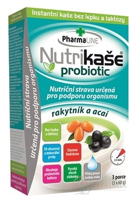 Nutrikaša Probiotic - rakytník a acai 3x60 g (180 g)