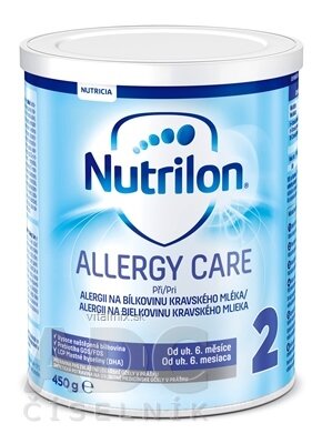 Nutrilon 2 ALLERGY CARE mléčná výživa v prášku (od ukonč. 6. měsíce) 1x450 g