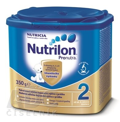Nutrilon 2 Pronutra pokračovací mléčná kojenecká výživa v prášku (od ukonč. 6. měsíce) 1x350 g