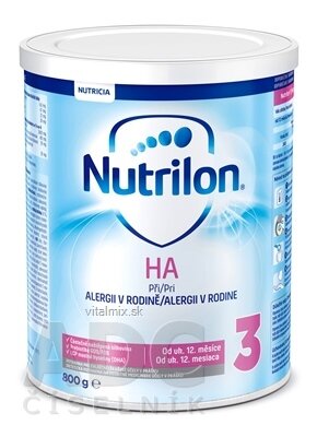 Nutrilon 3 HA mléčná výživa v prášku (od ukonč. 12. měsíce) 1x800 g