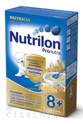 Nutrilon Pronutra obilno-mléčná kaše vícezrnná s rýžovými křupinkami (od ukonč. 8. měsíce), 1x225 g