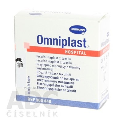 OMNIPLAST náplast textilní na cívce (1,25cmx5m) 1x1 ks