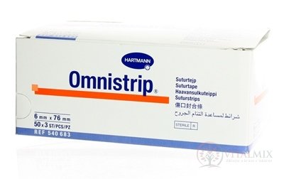 OMNISTRIP hypoalergenní proužky na stažení rány (6x76 mm) 50x3 ks (150 ks)