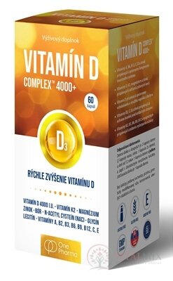 OnePharma VITAMIN D Complex 4000+ cps 1x60 ks