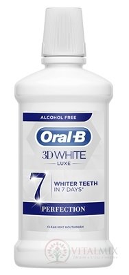 Oral-B 3D WHITE Luxe PERFECTION ústní voda, bez alkoholu 1x500 ml