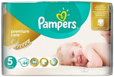 PAMPERS PREMIUM CARE 5 Junior dětské pleny (11-18 kg) 1x44 ks