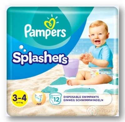 PAMPERS SPLASH MIDI 3-4 dětské plenky na plavání (6 - 11 kg) 1x12 ks