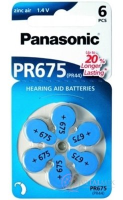 Panasonic PR675 baterie (PR44) do sluchadel 1x6 ks