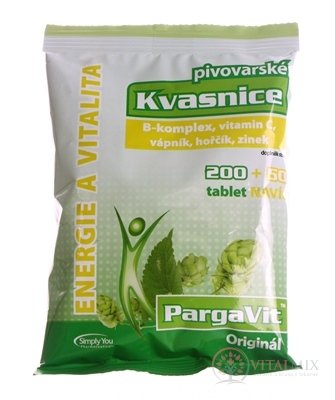 PargaVit Originál pivovarské Kvasnice tbl v kapse 200 + 50 navíc (250 ks) inů.