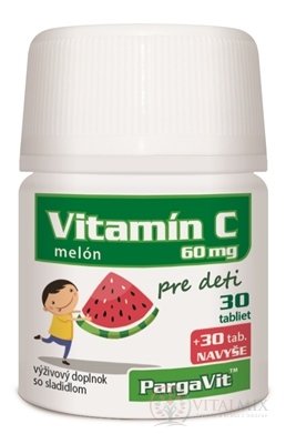 PargaVit VITAMIN C Meloun Pro děti tbl 1x60 ks