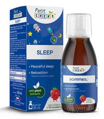 Petit CHENE SLEEP dětský sirup, s jahodovým aroma 1x125 ml