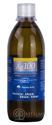 Pharma Activ Koloidní stříbro Ag100 hustota 40ppm 1x500 ml