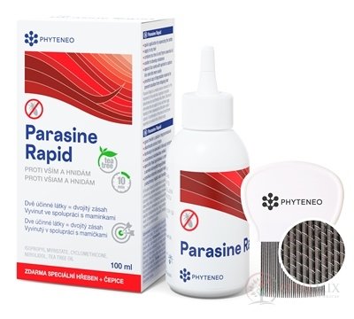 Phyteneo Parasine Rapid sol 100 ml+ (hřeben a čepice zdarma), 1x1 set