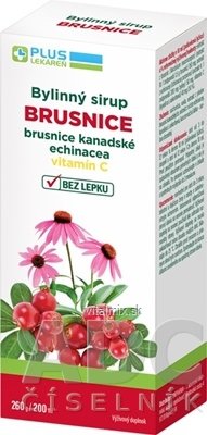 PLUS LÉKÁRNA Bylinný sirup BRUSINKY 1x200 ml