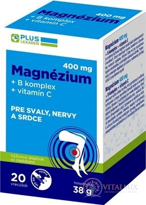 PLUS LÉKÁRNA Magnézium 400 mg + B komplex + vitamin C sáčku 1x20 ks