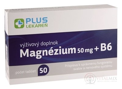 PLUS LÉKÁRNA Magnézium 50 mg + B6 tbl 1x50 ks