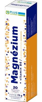 PLUS LÉKÁRNA Magnézium + vitamín B6 tbl eff s příchutí pomeranče 1x20 ks