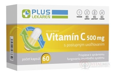 PLUS LÉKÁRNA Vitamin C 500 mg Long effect cps 1x60 ks