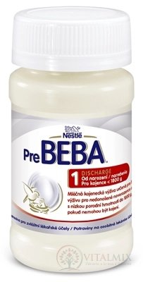 PreBEBA 1 DISCHARGE mléčná kojenecká výživa (pro novorozence do 1800 g) (inov.2020) 1x90 ml