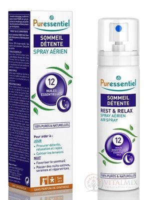 PURESSENTIEL Relaxační sprej aromaterapeutický, do prostoru, 12 essenciálních olejů 1x75 ml